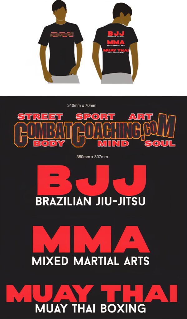 Black BJJ MMA T-shirt